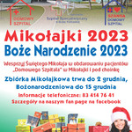 Plakat - Wesprzyj Świętego Mikołaja w obdarowaniu Pacjentów 